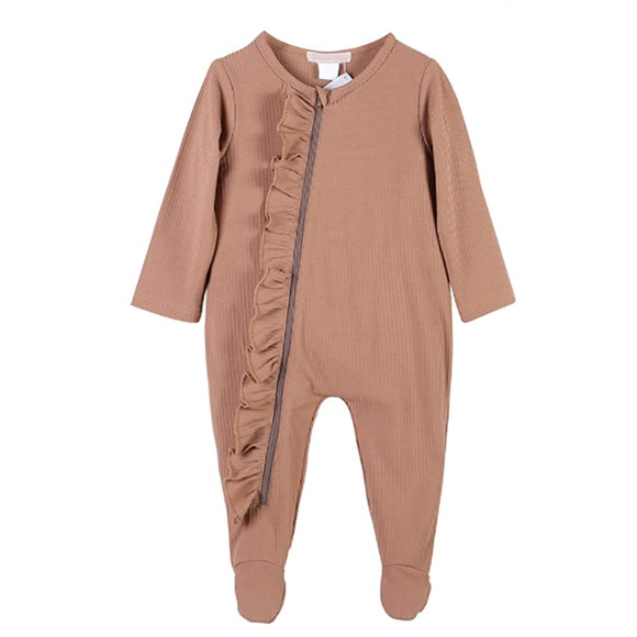 Booulfi Other - Booulfi Baby Girl Romper Jumpsuit Outfit Brown Size 3-6 Month